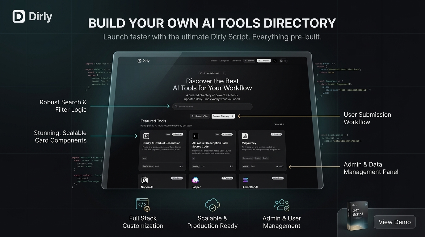 Dirly — AI Tools Directory SaaS Script logo